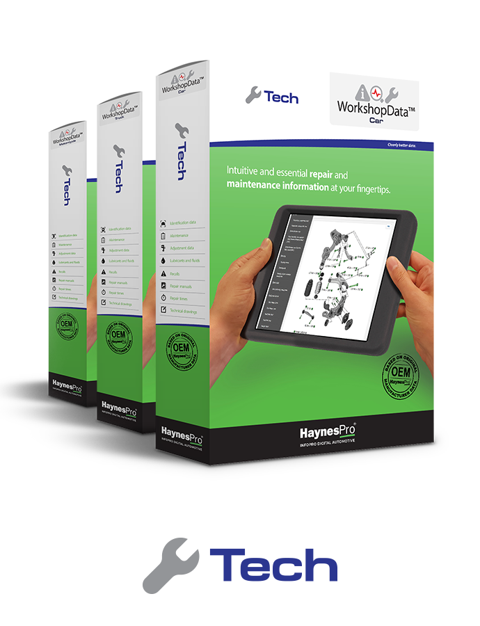 HaynesPro Tech is the cornerstone of our ingenious WorkshopData application. This module contains extensive identification